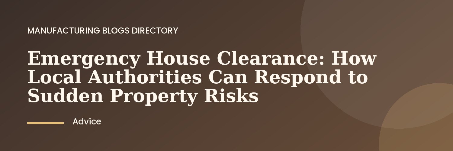 Local authority workers planning an emergency house clearance in autumn